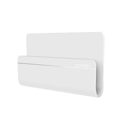 Soporte de Pared Adhesivo para Teléfono / Diseño de Montaje en Pared / Protección De Silicona Antideslizante / Anti Arañazos / Adhesivo 3M / Soporta Dispositivos 165*81*26.5 mm. / Caja De ABS / Color Blanco