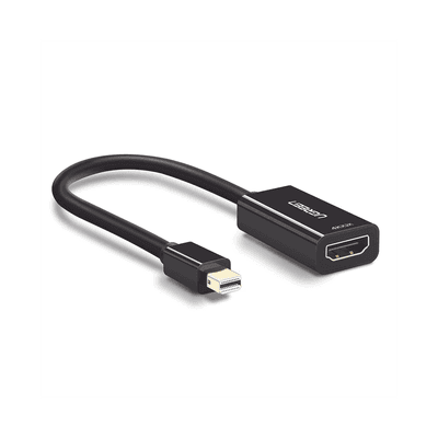 Convertidor Mini Display Port a HDMI / 4K@30Hz / Thunderbolt / Blindaje Interno Múltiple / Carcasa ABS / Longitud de 25 cm (9.84 pulgadas)
