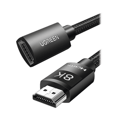 Cable de Extensión HDMI 8K | 1 Metro (3.28 Pies) | Macho a Hembra | HDMI 2.1 | 8K@60Hz | Núcleo de Cobre Puro 28AWG | Soporta la Conexión de Hasta 3 Metros (9.84 Pies) de Largo en HDMI 2.1