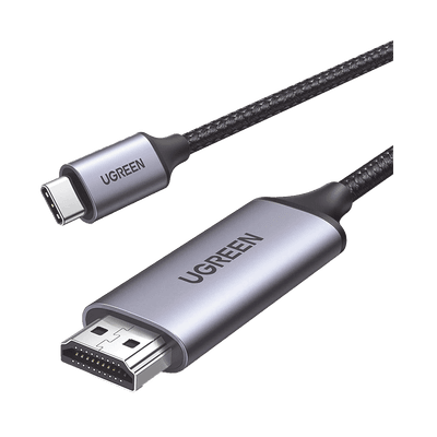 Cable USB-C 3.1 a HDMI 4K | 1.5 Metros (4.92 Pies) | Compatible con Thunderbolt 3 & 4 | Adaptador Tipo-C a HDMI | 4k@60Hz | Soporta Modo Espejo y Modo Extendido | Carcasa de Aluminio | Nylon Trenzado | Conector Niquelado | Blindaje Multicapa