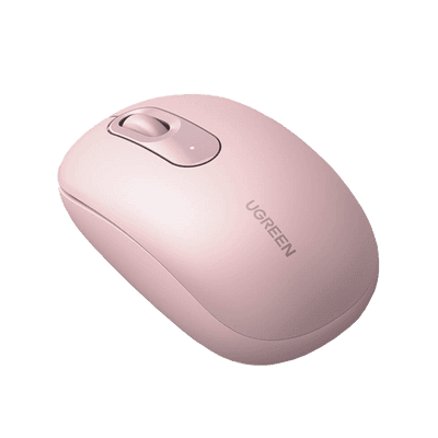 Mouse Inalámbrico 2.4G 800/1200/1600/2400 DPI | Función de 3 botones | Alcance 10m | Silencioso |  Ergonómico | Anti-caída y Anti-interferencias | Batería Alcalina AA incluida  | Color Dusty Pink.