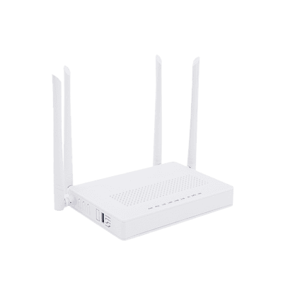 ONU Dual GPON/EPON / Wi-Fi Doble Banda 2.4 y 5 GHz / Soporta MESH / 2 Puertos Gigabit / 1 Puerto PON SC/APC / 1 puerto CATV / Hasta 1200 Mbps vía Wi-Fi
