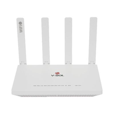 ONU GPON/EPON con Wi-Fi 6 AX1500 / 1 Puerto CATV / 4 Puertos Gigabit / Puerto PON SC/APC