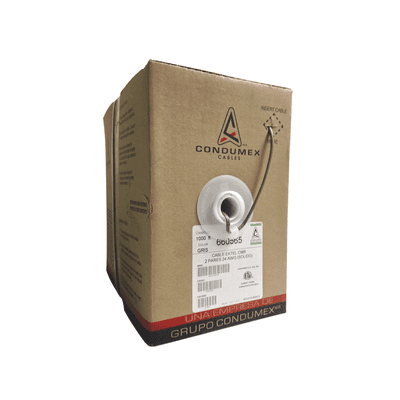 Caja de 305 Metros (1000 Pies) / 4 X 24 AWG / Cable Telefónico EK-TEL-CMR / Uso Interior