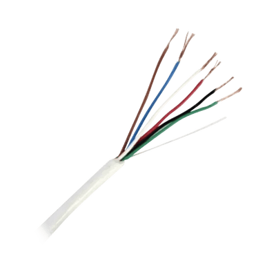 Bobina de Cable de 152 Metros (500 Pies) de 6 x 20 AWG / Blindado / Color Blanco / Aplicaciones en Control de Acceso, Audio e Instrumentación
