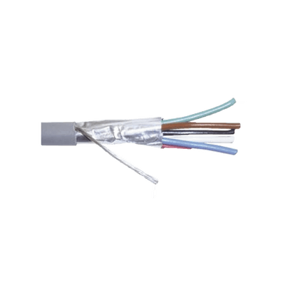 Cable Calibre 22, CMR, 6 Conductores, Blindado, 305 Metros (1000 Pies), Color Gris