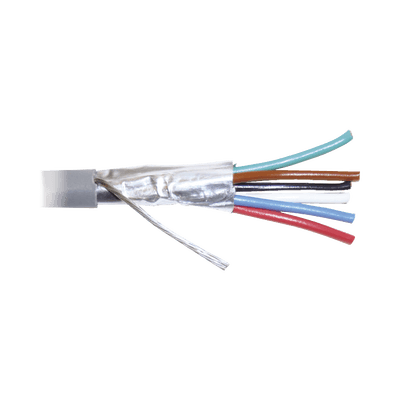 Bobina de 305 Metros (1000 Pies) de Cable 8 Conductores, 22 AWG, Tipo CMR, de Color Gris para Aplicaciones en Alarmas de Intrusión /Control de Acceso/Interfonos y TV Porteros/Automatización/Audio y Voceo.