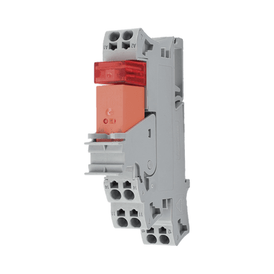 Módulo con Relé / 115V AC / 16A Permanente / 1 Inversor / LED Rojo / Push-in CAGE CLAMP® / Montaje Carril DIN / IP20