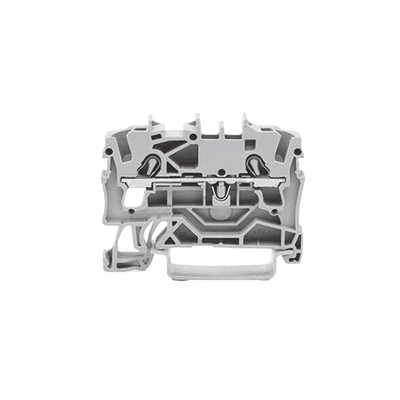 Borna de Paso / 2 Conductores / 2.5 mm² / Aplicaciones Ex e II / Push-in CAGE CLAMP® / Marcaje Lateral y Central / Carril DIN 35 x 15 y 35 x 7.5 / Gris