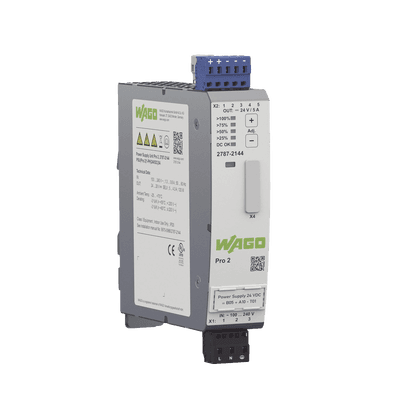 Fuente de Alimentación Industrial / Pro 2 / Monofásica / 24V DC 5A / TopBoost + PowerBoost / Comunicación Configurable / IP20 / Carril DIN