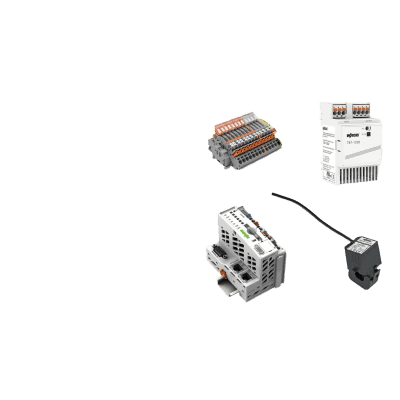 Sistema de Medición y Control de Energía Trifásica / 690 VAC / Transformadores de Corriente 150 A / Controlador PFC100 / Ethernet / Fuente Conmutada 24VDC / Módulo de Conmutación 16A