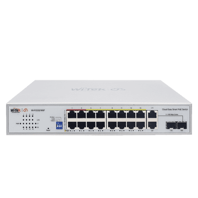 Switch PoE / Administración en la nube / Con 4 puertos 10/100 Mbsp PoE af/at / 2 Puertos Uplink 10/100 MBPS /  Presupuesto 60 W / PoE hasta 250 metros / Soporta protocolo ONVIF