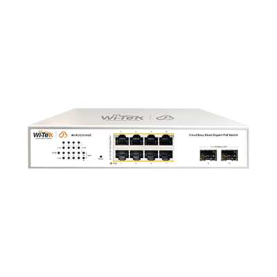 Switch Administrable PoE  / 8 puertos PoE af/at Gigabit /  2 x SFP Gigabit / Administración Cloud Gratuita / Presupuesto 120 W