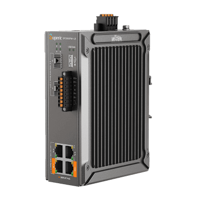 Switch Industrial Administrable / Gigabit con 2 Puertos PoE bt / 2 Puertos PoE af/at / 2 SFP Gigabit / Soporta RS485 / Presuepuesto PoE 128W