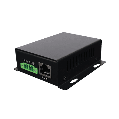 Inyector PoE Industrial / Ideal para Aplicaciones Solares / Entrada 9-32 Vcc / Salida PoE pasivo 24V / Conexión plug and play / Ideales para Enlaces Inalámbricos (Ubiquiti, Cambium, Mimosa, MikroTik)