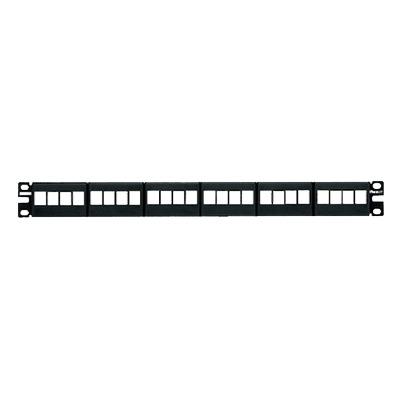 Panel de Parcheo Modular Keystone (Sin Conectores), de 24 Puertos, Espacio Para Identificación con Etiqueta Adhesiva, 1UR