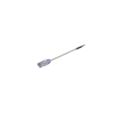 Cable de Parcheo TX6, UTP Cat6, Diámetro Reducido (28AWG), Color Blanco, 0.5 Metros (1.64 Pies)