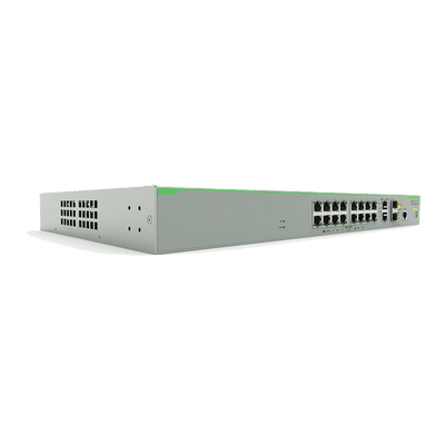 Switch PoE+ Administrable CentreCOM FS980M, Capa 3 de 16 Puertos 10/100 Mbps + 2 puertos RJ45 Gigabit/SFP Combo, 250W