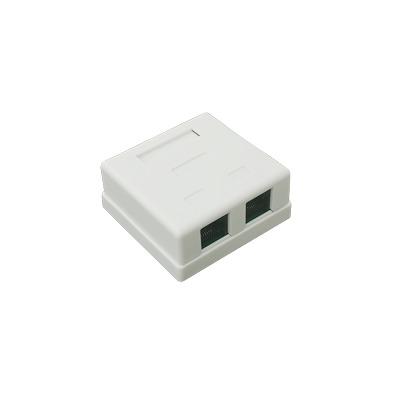 Caja de Pared con Jack UTP Cat5e y Jack RJ11 Telefónico