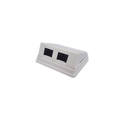Caja de Pared Angulada Incluye 2 Jacks UTP Cat5e Keystone