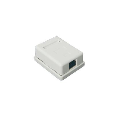 Caja de Pared con 1 Puerto Keystone, Incluye Jack STP Cat5e