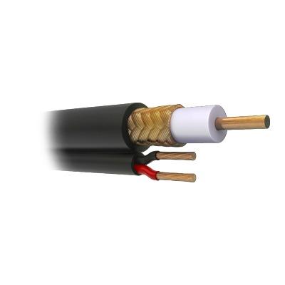 Bobina de 305 Metros (1000 Pies) de Cable Coaxial RG59 Siamés, Malla de Cobre, Hecho en México, Optimizado para HD. Aplicación para Intemperie. (Forro Grabado con la Marca SYSCOM)