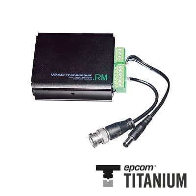Transceptor Pasivo de Video / 1 Canal / Transmisión 300 m (984 ft) / Audio y Datos / Alimentación 12VCC/24VCA / Diseño Compacto